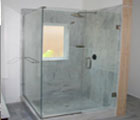 90 Degree Frameless Shower Enclosure with Towel Bar