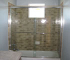 Frameless By-Pass Shower Enclosure