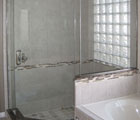 Shower Enclosure with a 35 inch Wide Pivot Door 