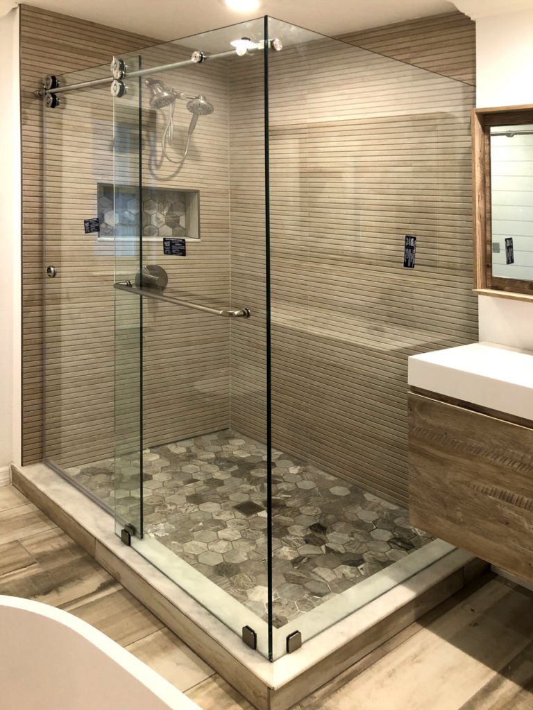 Barn Door with Towel Bar/End Panel