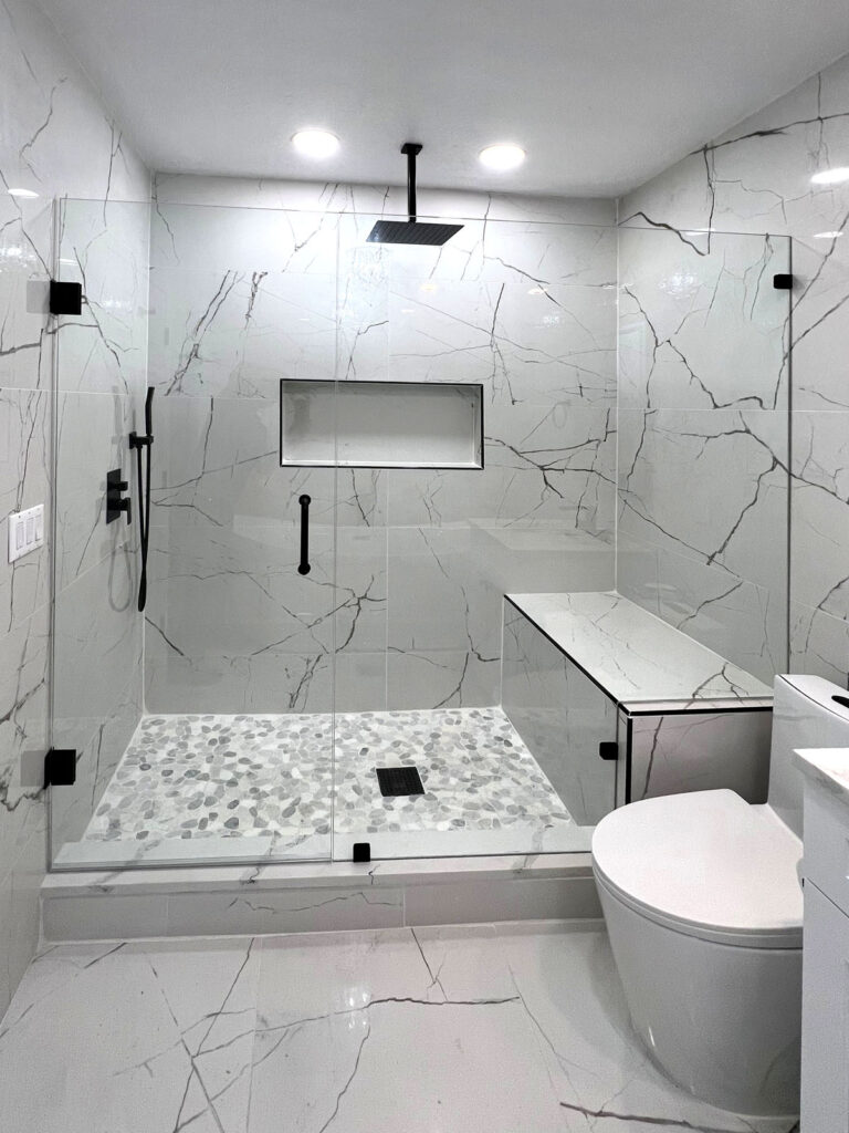 Notched Shower Enclosure